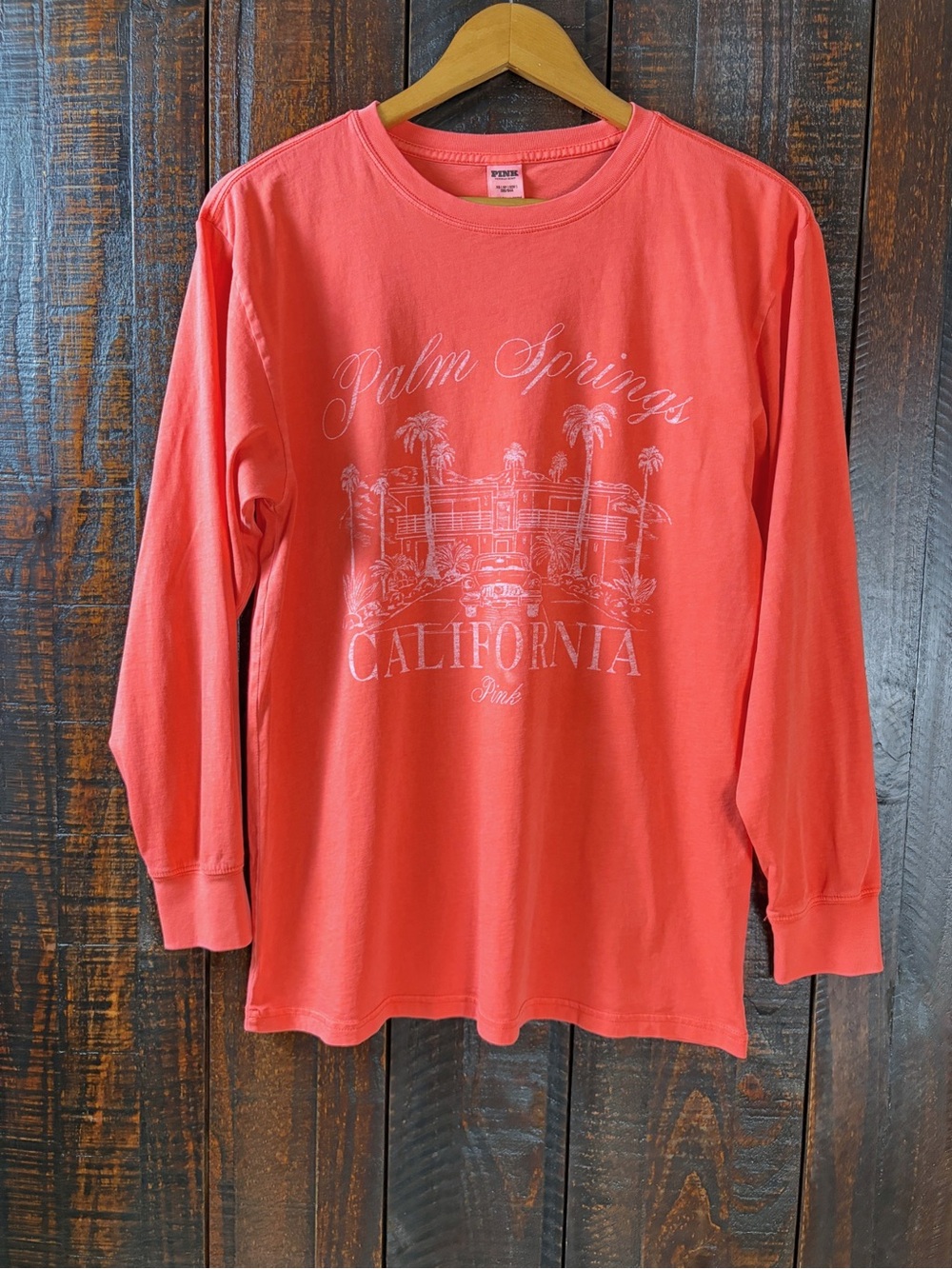 Palm Springs California Long-Sleeve Tee - Coral - PINK Victoria’s Secret